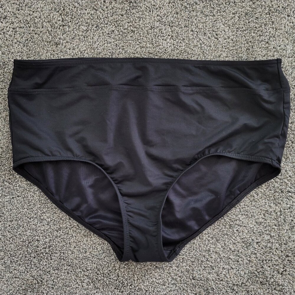 Lands End Women's Black Bikini Brief 18W, Pre-Owned Nice Condition!
